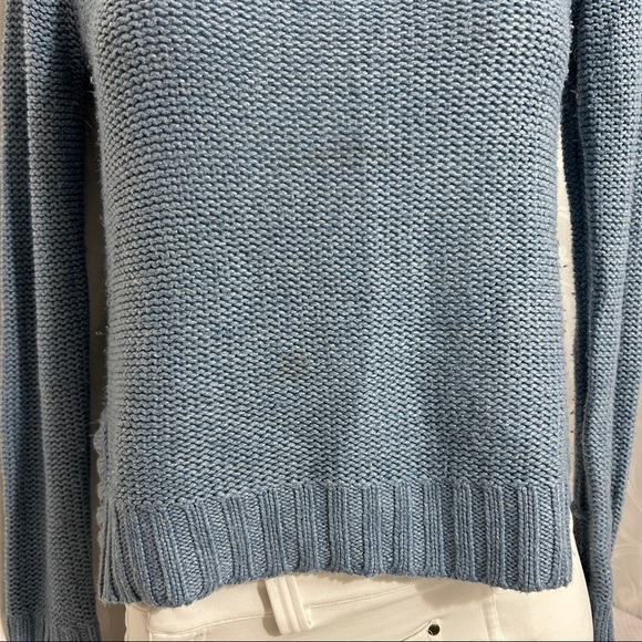 H&M Cerulean Blue Ribbed Knit Turtleneck Sweater - Picture 5 of 8